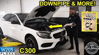 Upgraded DOWNPIPE & COIL PLUGS on 2015+ Mercedes C300 (W205)