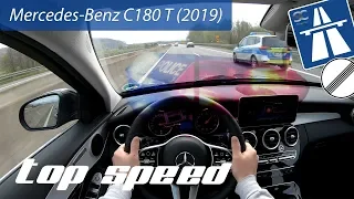 Mercedes-Benz C180 T (2019) on German Autobahn - POV Top Speed Drive