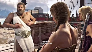 Assassin's Creed Odyssey - Olympic Contender Gets Eaten By SHARK LMAO (Funniest Cutscene)