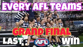 Every AFL Teams Last Grand Final Win!