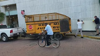 Loading a 21 yard Dumpster Rental in New Orleans