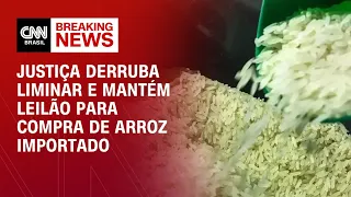 Justiça derruba liminar e mantém leilão para compra de arroz importado | CNN NOVO DIA