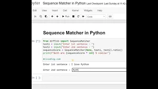 Day 37 : Sequence Matcher in Python