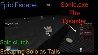 Roblox Sonic.exe the disaster | Epic escape (Solo ending)