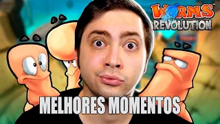 Alanzoka jogando Worms Revolution - Melhores Momentos com os amigos na noitada