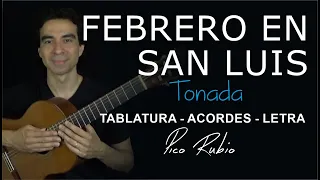 💥Tonada "Febrero en San Luis" en Guitarra🎸 de @NestorBasurto  | Letra Acordes y Tablatura