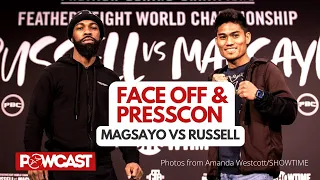 RELAXED FACE OFF! Mark Magsayo vs Gary Russell Jr. Presscon