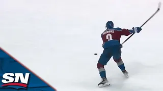 Avalanche's Evan Rodrigues Scores Pinball-Style Goal From Blue Line vs. Kraken