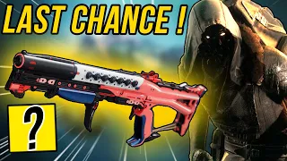LAST CHANCE TO FARM THIS S TIER WEAPON! (Get One Before It's Gone)