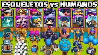 HUMANOS VS ESQUELETOS | CUAL ES EL MEJOR? | RETO CLASH ROYALE |1vs1| Clash Royale Olympics