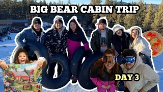 OUR *NO SNOW* BIG BEAR CABIN TRIP DAY 3 | TUBING, VILLAGE & ALMOST ALL NIGHTER 😂