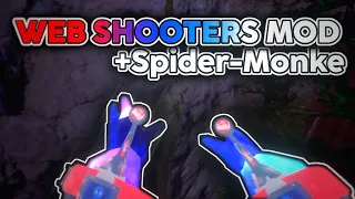 Swinging With ACTUAL WEBSHOOTERS in Gorilla Tag VR | Wryser's Web Shooters Mod + Spider Monke Mod