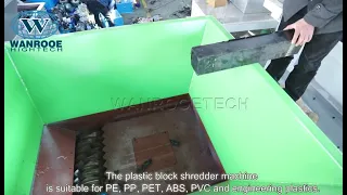 100-3000kg/h Waste PE Block Shredder PE Shredder Plastic Block Shredder PE Material Crusher Machine