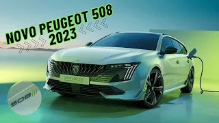 PEUGEOT 508 2023: tem desenho ousado e motorização híbrida de até 360 cv