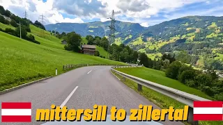 Driving from mittersill to zillertal austria