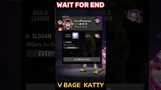 My Friend V Badge Guild KATTY'S KINGDOM #shorts #freefire #tgrnrz #tondegamer #vbadge @KATTYSKINGDOM