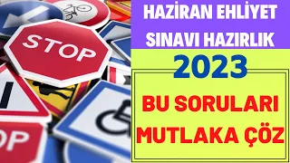 ANİMASYONLU EHLİYET SORULARI / 2023 HAZİRAN EHLİYET SORULARI / EHLİYET SINAV SORULARI 2023