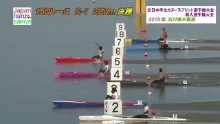 全日本学生カヌースプリント選手権 150レースC-1 決勝 200ｍ