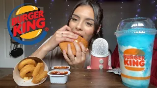 Asmr BurgerKing Mukbang!!🍔👑(upclose whispers & eating sounds)