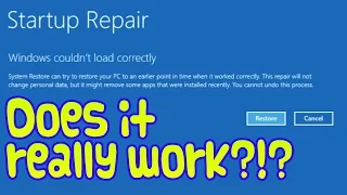 Does Startup Repair work in Windows 8 1?!