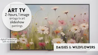 Wildflowers TV Art Daisies Wildflower Field Spring Summer Floral Artwork Slideshow Vintage Landscape