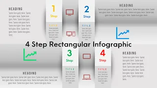 67.[PowerPoint] Create 4 Step Rectangular Infographic🔥🔥🔥|Graphic design|Free PPT slide Template