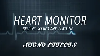 Heart monitor beep and flatline - sound effect