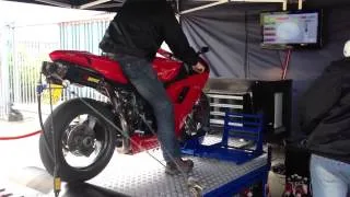 Ducati 1198 Akrapovic EVO exhaust Dyno run