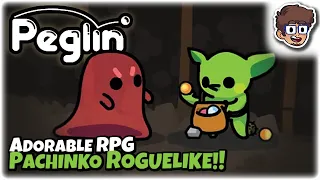 ADORABLE PACHINKO (PEGGLE) ROGUELIKE RPG | Let's Try: Peglin | Gameplay