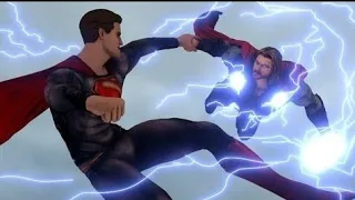 Superman vs Thor Fight Battle Clips Who would win? Part 1 to 3 man of steel vs god of thunder