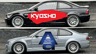 Comparison 1/18 AUTOart vs. Kyosho BMW E46 M3 CSL | Scale Diecast Model Car