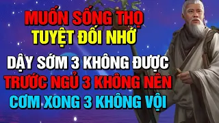 TRƯỚC KHI NGỦ 3 KHÔNG NÊN - LỜI KHUYÊN SỐNG KHỎE THUẬN TỰ NHIÊN CỔ NHÂN QUÝ HƠN VÀNG