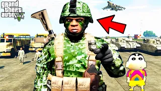 Franklin JOIN THE NAVY & BECOME SUPER COMMANDER In GTA 5 | SHINCHAN and CHOP