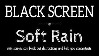 Soft Rain Sounds for Sleep & Relaxation Black Screen | Dark Screen Nature Sounds