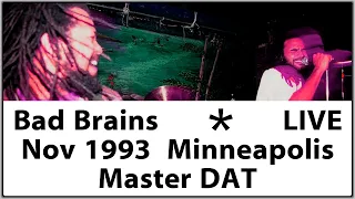 Bad Brains Live 1993 First Avenue Minneapolis MN Concert Performance Original DAT Master Recording