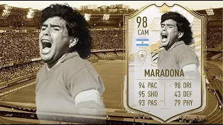 FIFA 21: DIEGO MARADONA 98 PRIME ICON MOMENT PLAYER REVIEW I FIFA 21 ULTIMATE TEAM