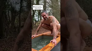 Wim Hof Ice Bath Performed by Russell Brand #shorts