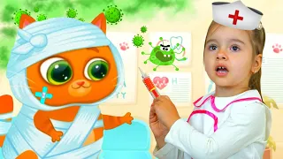 Повна Історія для дітей як Арина потрапила в грі з котиком Bubbu в Лікарню | Арина лікар лікує Бубу