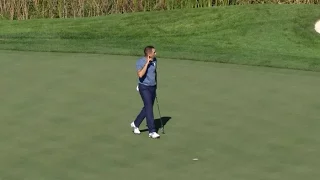 Sergio Garcia silences the crowd at the Ryder Cup