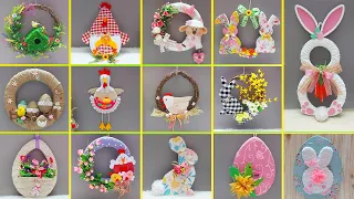 14 Easter/Spring Wreath idea From Simple Budget Friendly materials | DIY Easy Easter craft idea🐰40