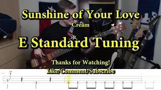 Sunshine of Your Love - Cream (Bass Cover with Tabs)