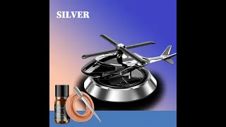 Car Aroma Diffuser Air Freshener Perfume Solar Powered Car Dashboard Helicopter With Refill Perfume