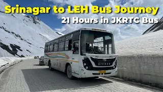 SRINAGAR to LEH Bus Journey | 21 Hour Bus Ride to LADAKH | JKRTC Bus Service #leh #zojila #kargil