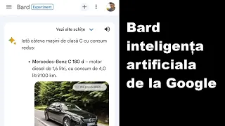 Bard inteligența artificială Google pentru public