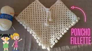 Comment Faire un Poncho au crochet 3/4 ans