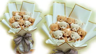 super Easy Bear Bouquet tutotial/ Diy Stuff toy Bouquet/Gift Idea for kids