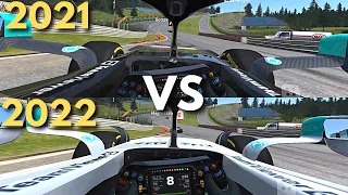 F1 2022 Mercedes VS 2021 Mercedes Cockpit View | Real Racing 3