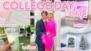 College Day In My Life! | Last Sorority Semi-Formal, Tests, Class | The University of Alabama