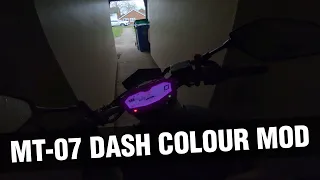 Yamaha MT-07 - Easy Dash Colour Mod