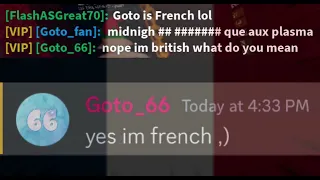 goto 66 is british..? wait but how did he type french